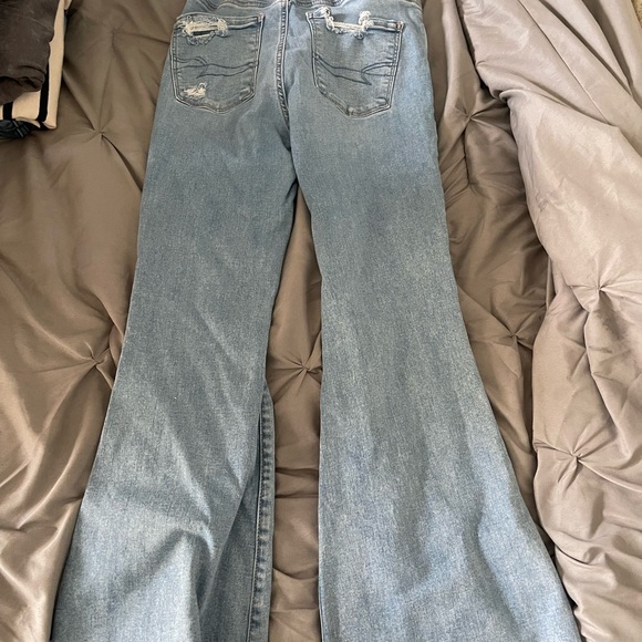 American Eagle Outfitters Denim - American Eagle Outfitters Blue Flare Wide Leg Jeans